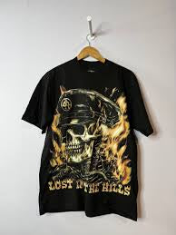 Lost & hill black skeleton conductor tee