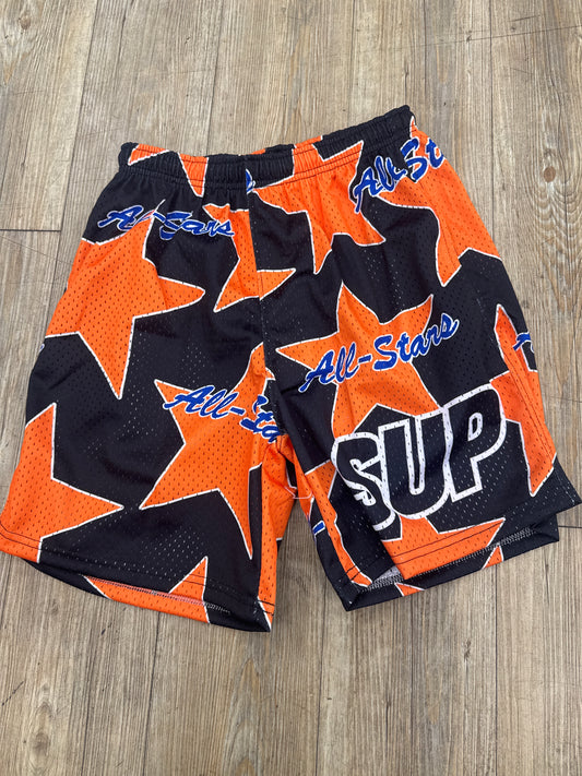 Sup Black and Orange All Star Shorts