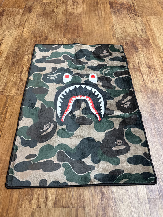 Bape Dark Green Camo Rug