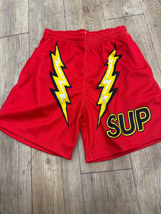 Sup Bolt Red Yellow Shorts