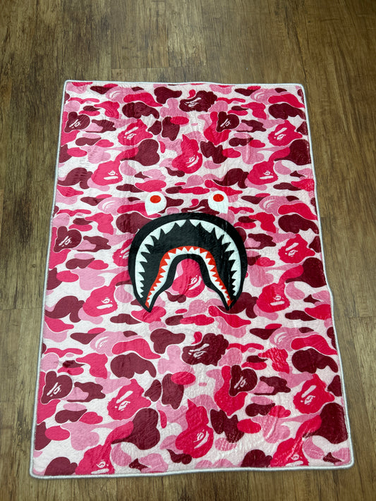 Bape pink carpet rug