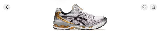 Asics Kayano 14 white pure gold