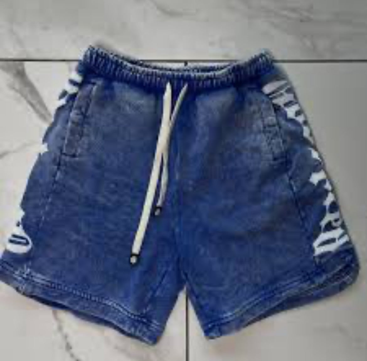 God Speed Faded Blue Shorts