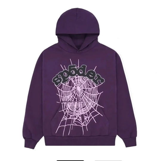 Sp5der Purple Web Hoodie