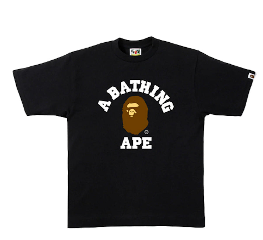 Bape Black College Tee