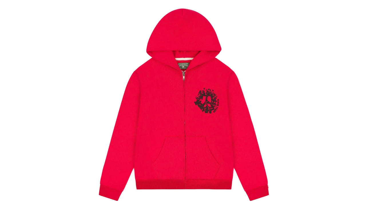 Denim Tears Denim University Zip Red Hoodie