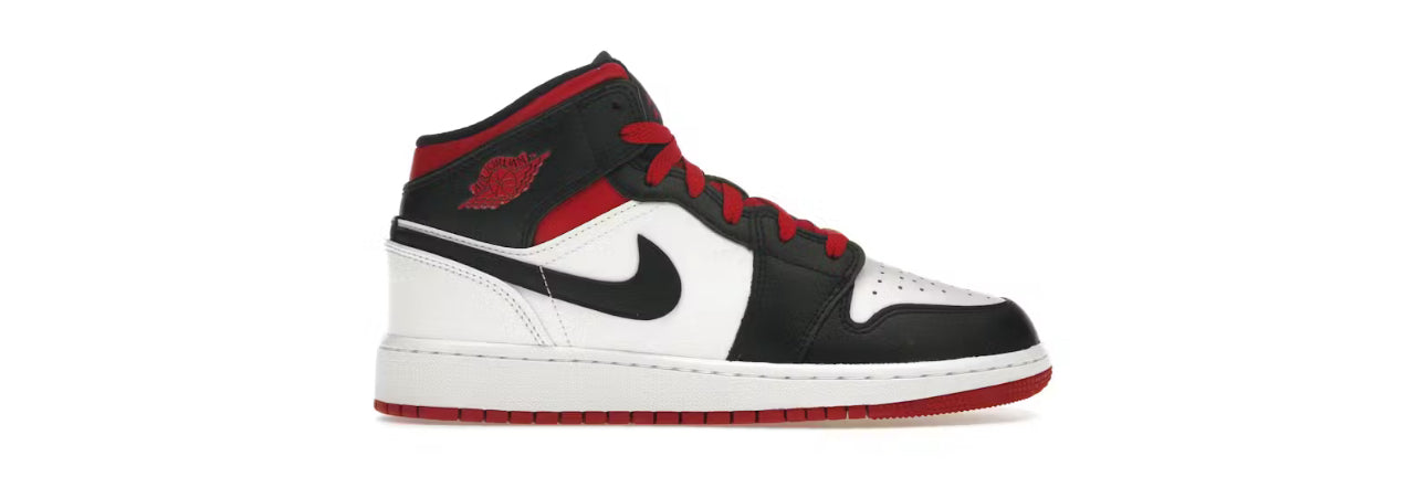 Jordan 1 Mid Gym Red Black Toe