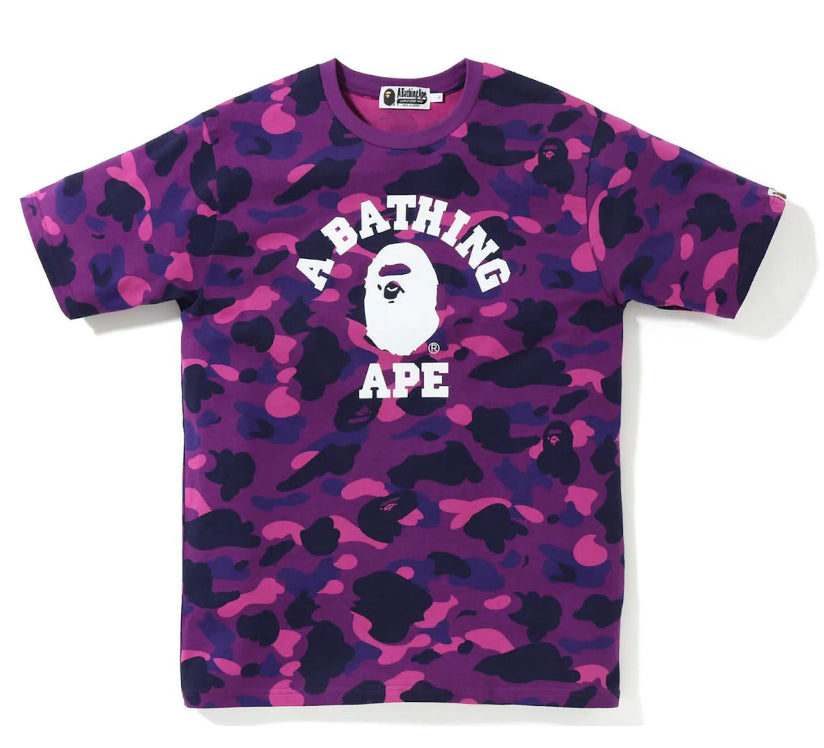 Bape 1st Purple Camo College Tee