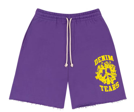 Denim Tears Purple Yellow university Shorts