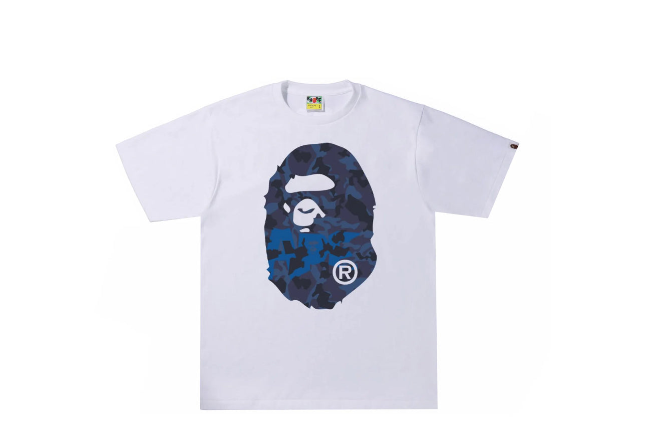 Bape Blue/Midnight Camo Big Ape Head Tee