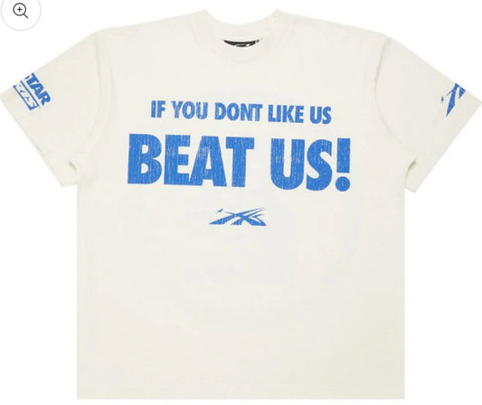 Hellstar  Beat Us White Blue Tee