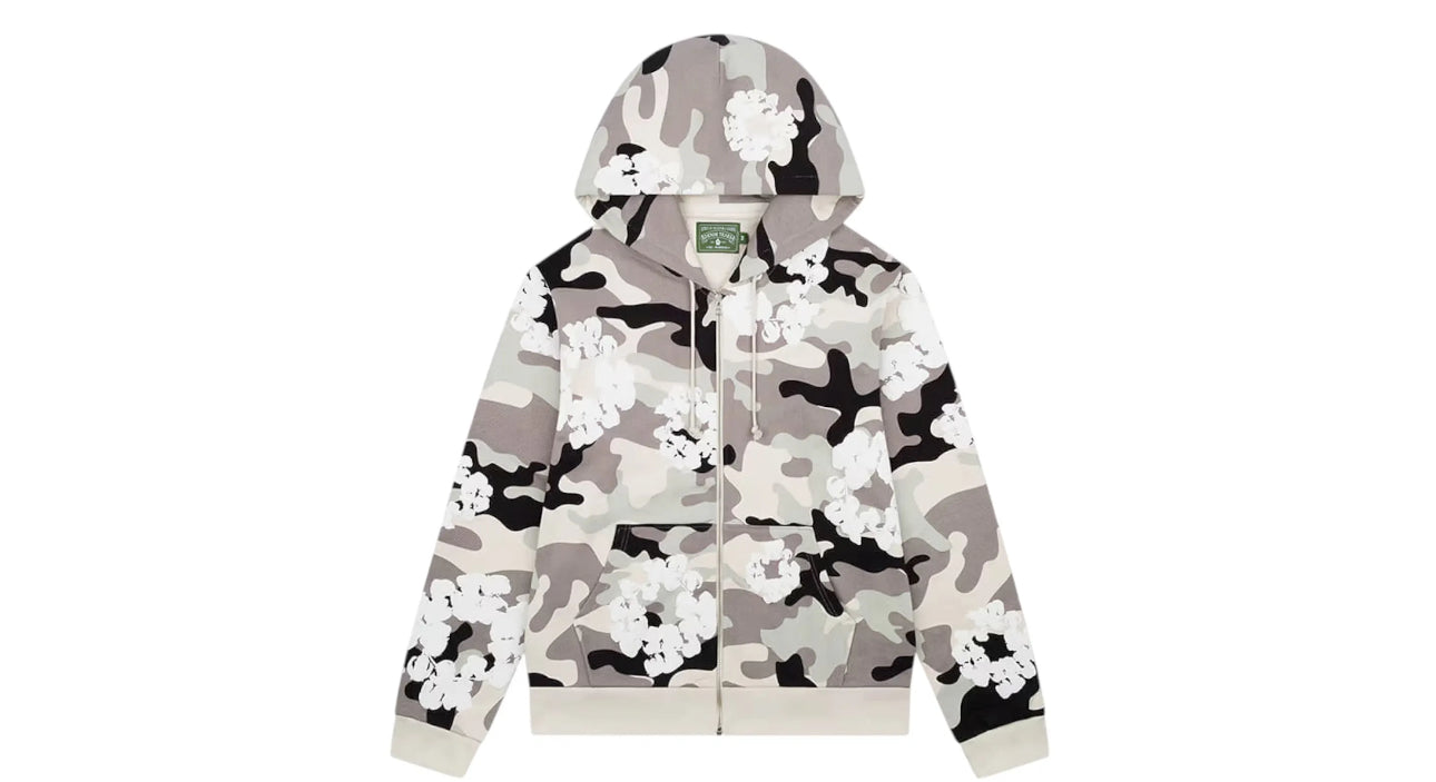 Denim Tears The Cotton Wreath Zip Sweatshirt White Camo