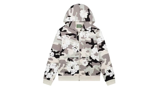 Denim Tears The Cotton Wreath Zip Sweatshirt White Camo
