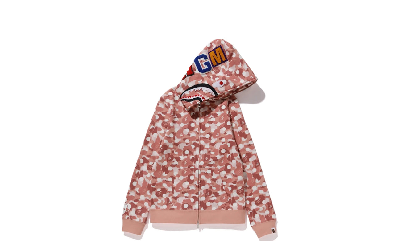 Bape X Barbie Dot Camo Shark Full Zip Hoodie