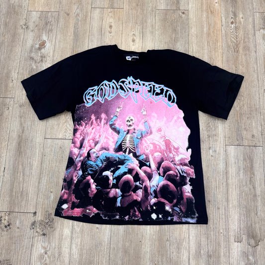 God Speed Black Surfing Crowd Tee