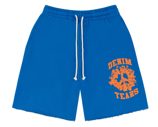 Denim Tears Blue Orange university Shorts