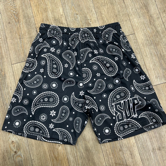 Sup white/black bandanna short