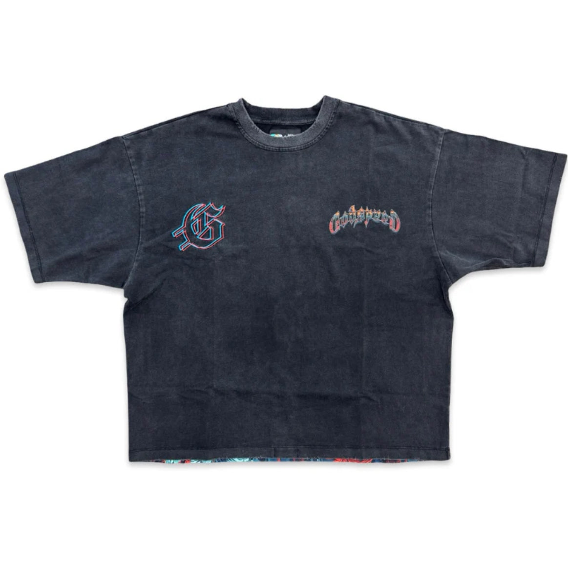 God Speed Paradise On Fire Skeleton Black Tee