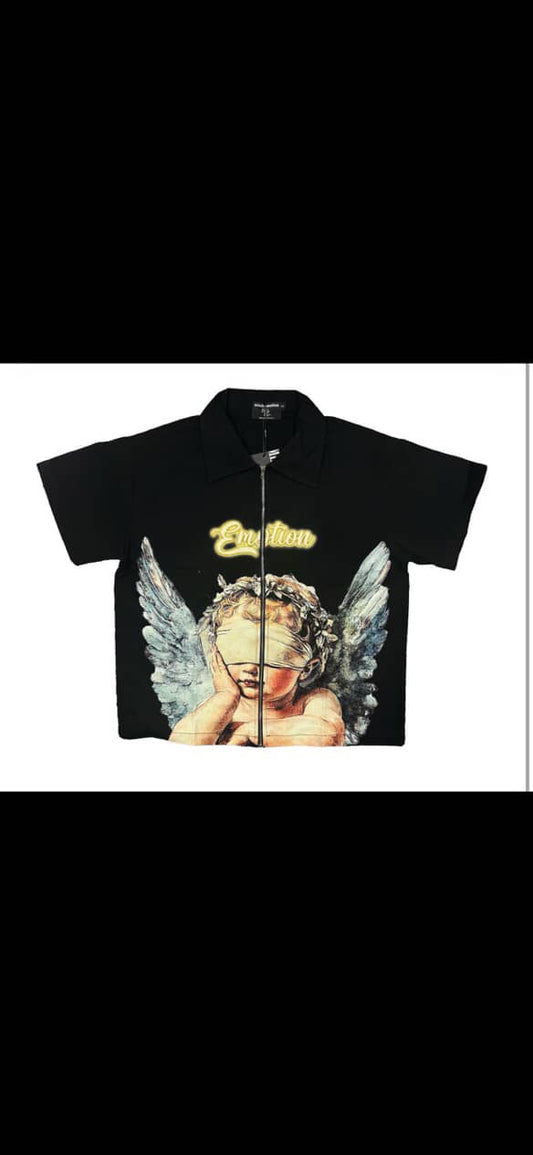 Mixed emotions blindfolded zip tee