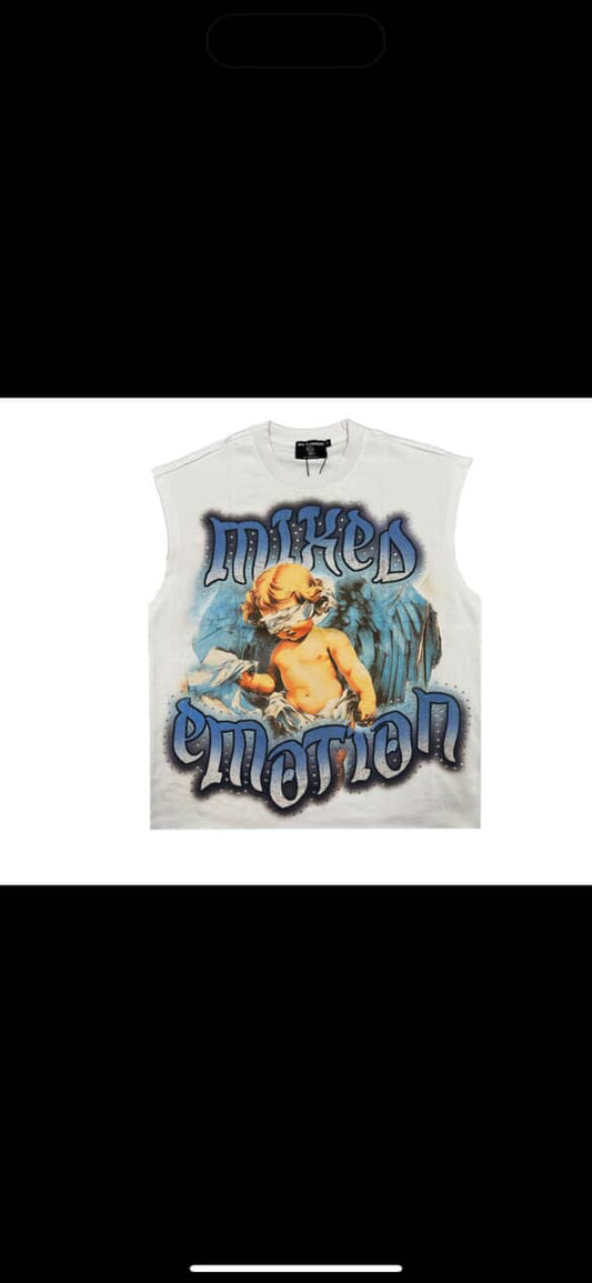 Mixed emotions no sleeves baby tee