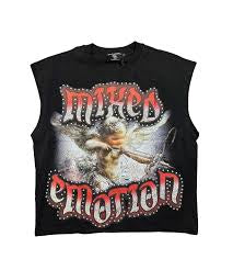 Mixed Emotion black sleeveless tee