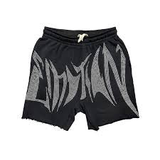 Mixed Emotion black rhinestone “Wild” shorts