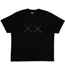 Kaws all black tee