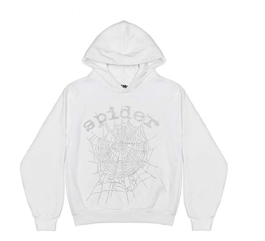 Sp5der OG Rhinestone Logo Hoodie