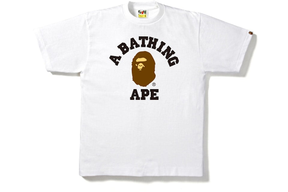 Bape College White Tee