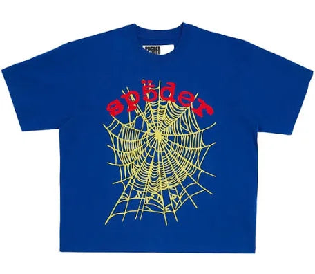 Sp5der Navy OG Logo V2 Heavyweight Tee