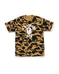 Bape 1st Camo Yellow Green Tee