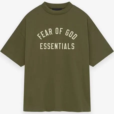 Essentials olive tee