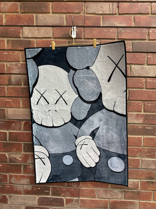 Black Square Kaws Rug