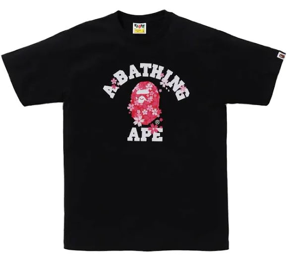 Bape Sakura College Black Tee